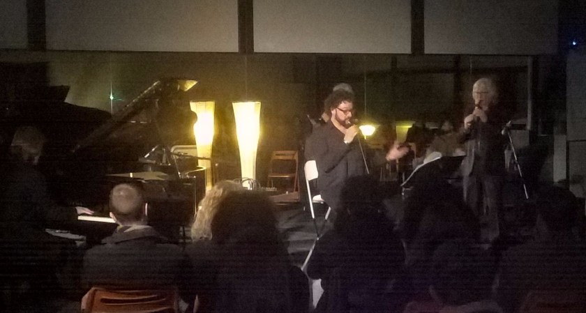 Marco Ponchiroli, Alan Bedin, Gigi Sella al Centro Urbano di Cultura Artistica, presentazione del cd "T&nCò" dedicato a Luigi Tenco